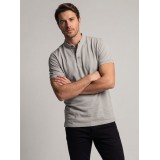 Life Style Butiken Ανδρική κοντομάνικη μπλούζα Polo Mao με κουμπιά LS12431837 Γκρι 2