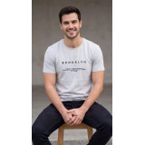 Life Style Butiken Ανδρική κοντομάνικη μπλούζα LS12631005 Γκρι 3