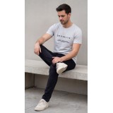 Life Style Butiken Ανδρική κοντομάνικη μπλούζα LS12631005 Γκρι 4