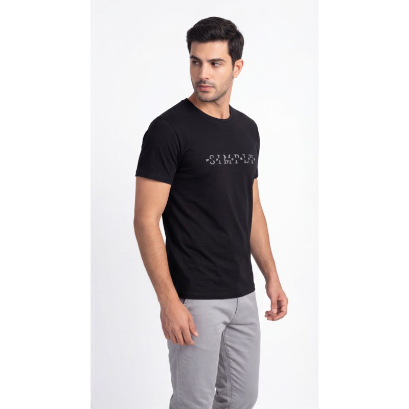 Life Style Butiken Ανδρική κοντομάνικη μπλούζα LS12631018 Black Ανδρικά