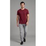 Life Style Butiken Ανδρική κοντομάνικη μπλούζα LS12631018 Μπορντό 2