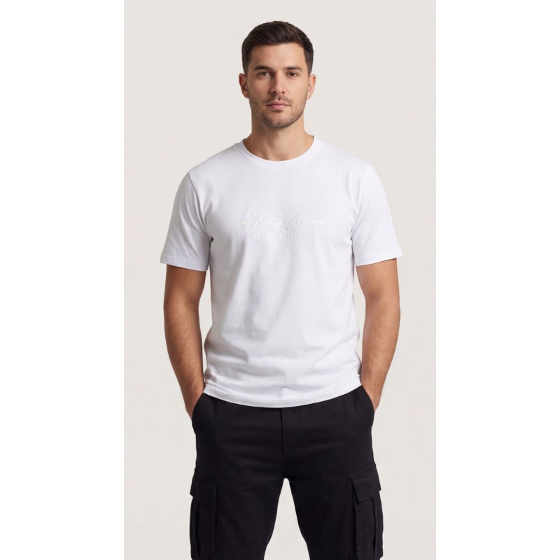 Life Style Butiken Ανδρική κοντομάνικη μπλούζα LS12631034 Λευκό Ανδρικά