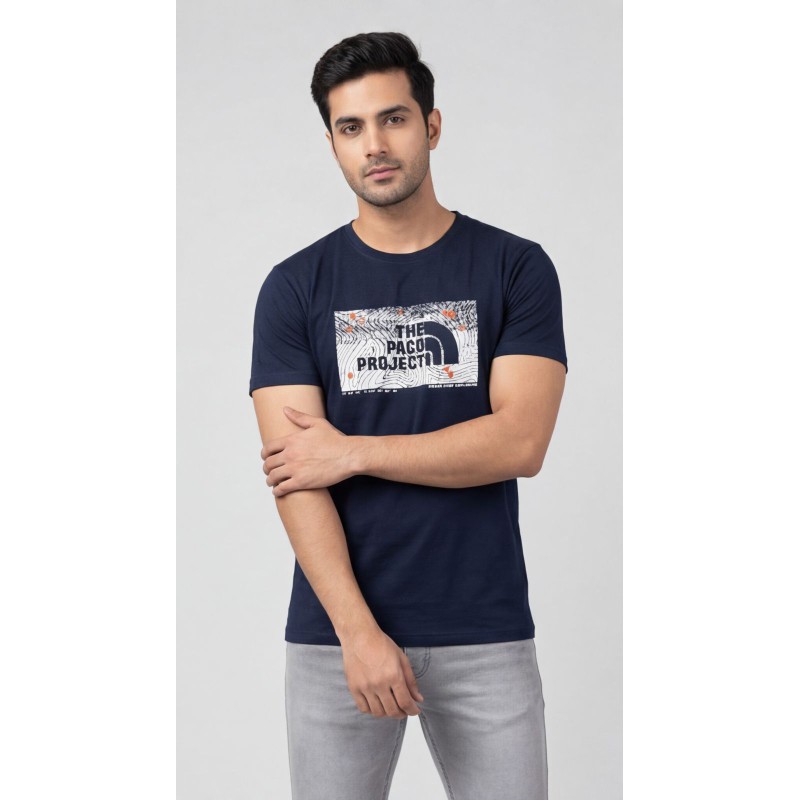 Life Style Butiken Ανδρική κοντομάνικη μπλούζα LS12631040 Navy Ανδρικά
