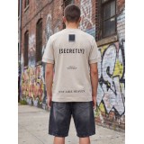 Life Style Butiken Ανδρική κοντομάνικη μπλούζα oversized LS12631045 Μπέζ 2