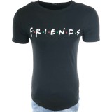 Ανδρική μπλούζα κοντομανικη FRIENDS ATTITUDE 81068 ΜΑΥΡΗ 1