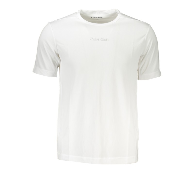 CALVIN KLEIN 00GMS4K159_BIYAA Λευκό Αθλητικό Ανδρικό κοντομάνικο T-shirt Κανονική Γραμμή Ανδρικά