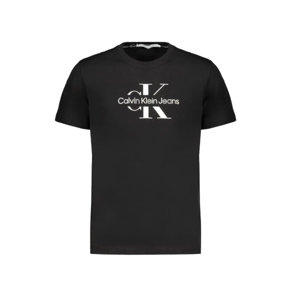 CALVIN KLEIN J30J325190_NEBEH Black Ανδρική Κοντομάνικη Μπλούζα Κανονική Εφαρμογή