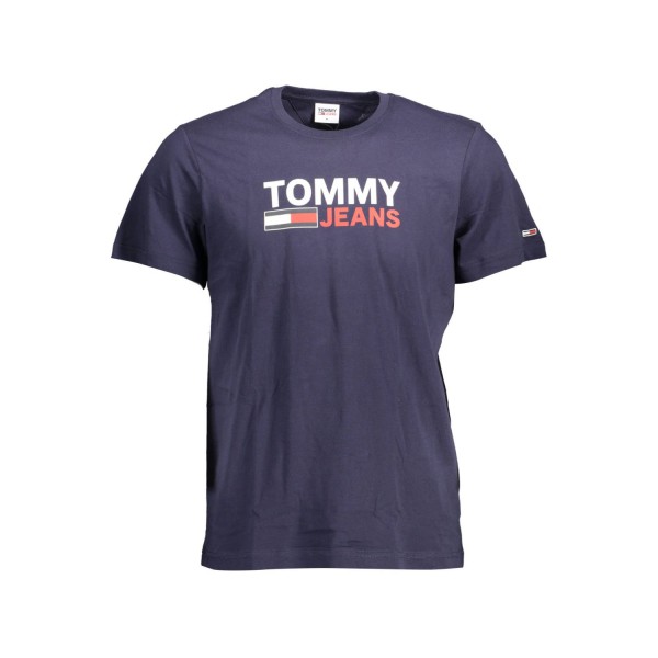 Tommy Hilfiger DM0DM15379_BLU_C87 Navy Ανδρική κοντομάνικη μπλούζα Κανονική Γραμμή
