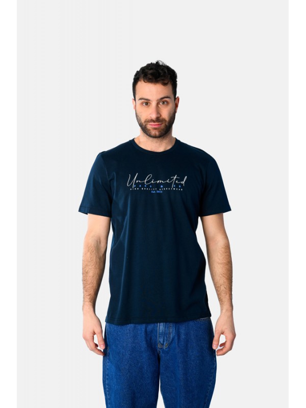 Life Style Butiken Ανδρική κοντομάνικη μπλούζα LS12531036 Navy