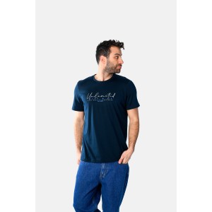 Life Style Butiken Ανδρική κοντομάνικη μπλούζα LS12531036 Navy