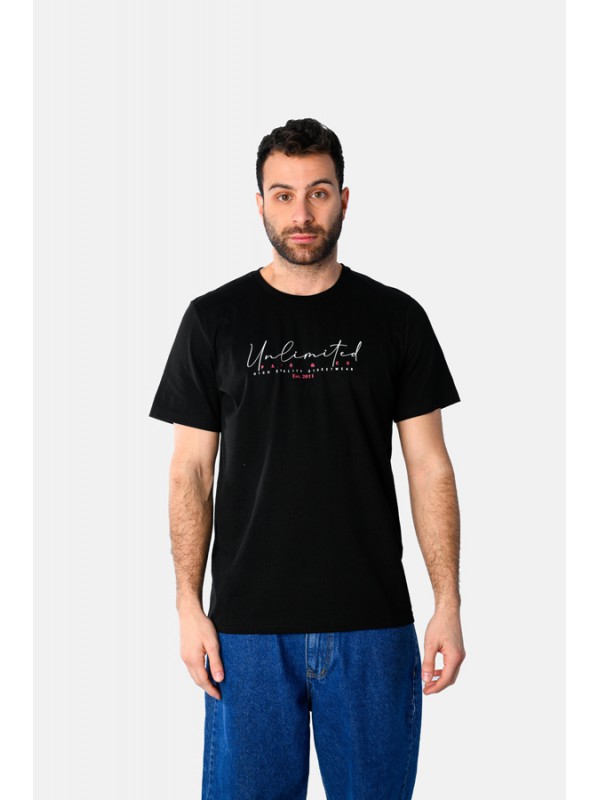 Life Style Butiken Ανδρική κοντομάνικη μπλούζα LS12531036 Black