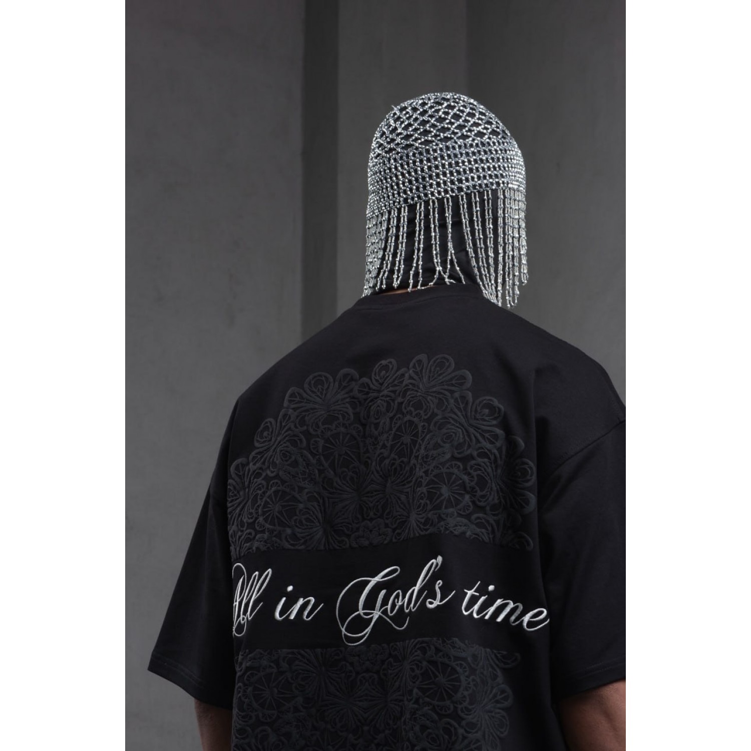 Life Style Butiken Ανδρική κοντομάνικη μπλούζα oversized LS110010 Black