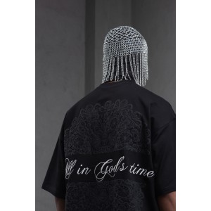 Life Style Butiken Ανδρική κοντομάνικη μπλούζα oversized LS110010 Black