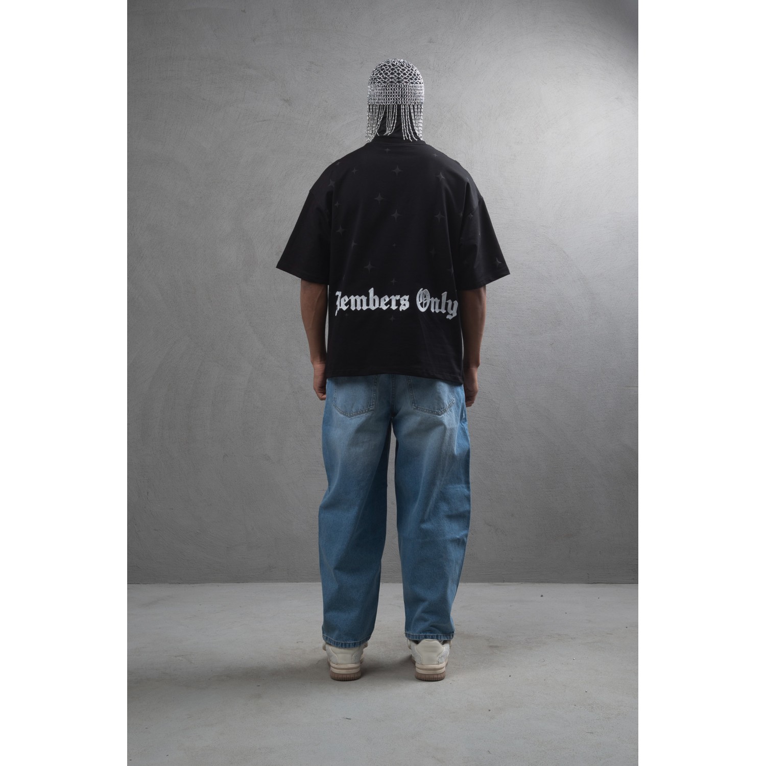 Life Style Butiken Ανδρική κοντομάνικη μπλούζα oversized LS110016 Black