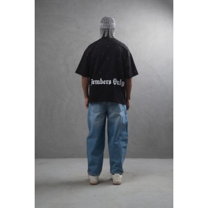 Life Style Butiken Ανδρική κοντομάνικη μπλούζα oversized LS110016 Black