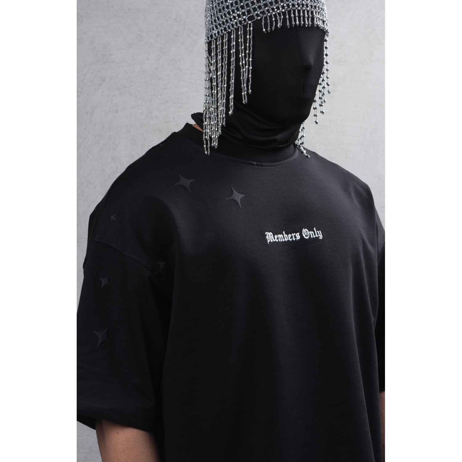 Life Style Butiken Ανδρική κοντομάνικη μπλούζα oversized LS110016 Black