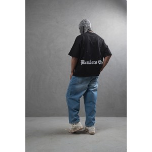 Life Style Butiken Ανδρική κοντομάνικη μπλούζα oversized LS110016 Black