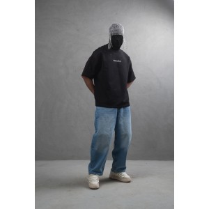 Life Style Butiken Ανδρική κοντομάνικη μπλούζα oversized LS110016 Black
