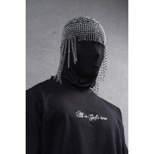 Life Style Butiken Ανδρική κοντομάνικη μπλούζα oversized LS110010 Black