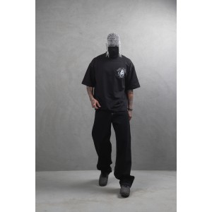 Life Style Butiken Ανδρική κοντομάνικη μπλούζα oversized LS110025 Black