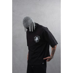 Life Style Butiken Ανδρική κοντομάνικη μπλούζα oversized LS110025 Black