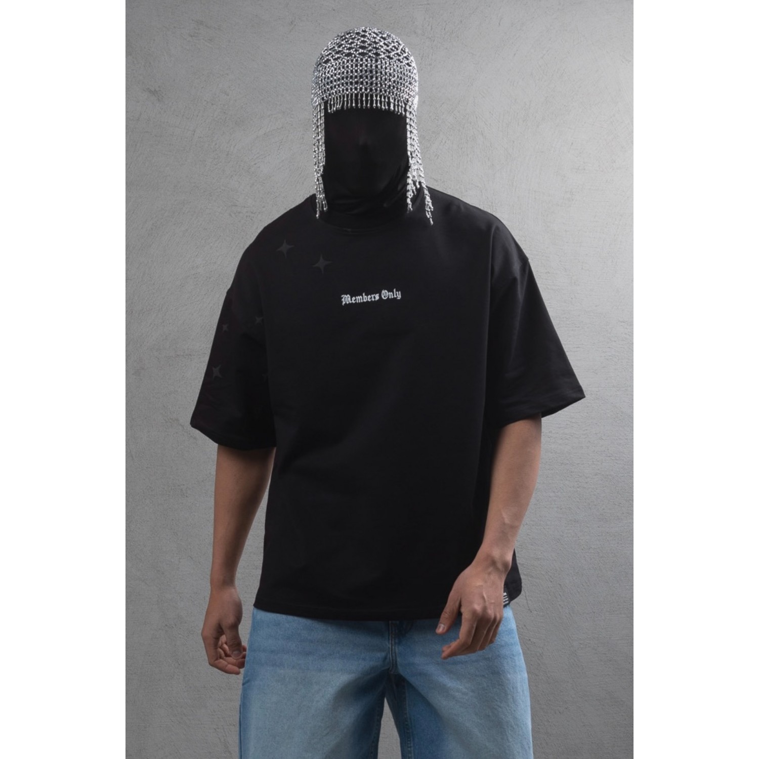 Life Style Butiken Ανδρική κοντομάνικη μπλούζα oversized LS110016 Black