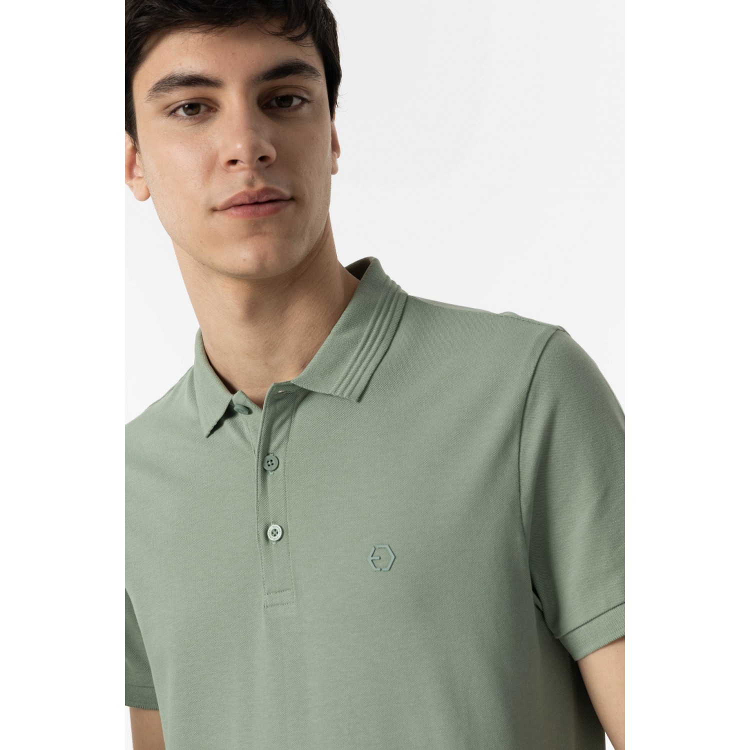 Life Style Butiken Ανδρική κοντομάνικη μπλούζα Polo LS110050806805 Μέντα