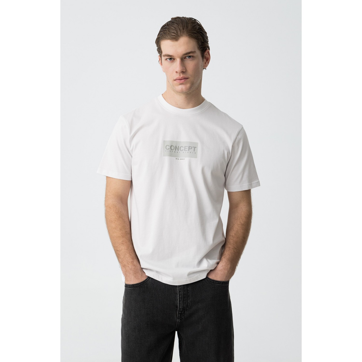 Life Style Butiken Ανδρική κοντομάνικη μπλούζα LS110060041_001 Λευκό