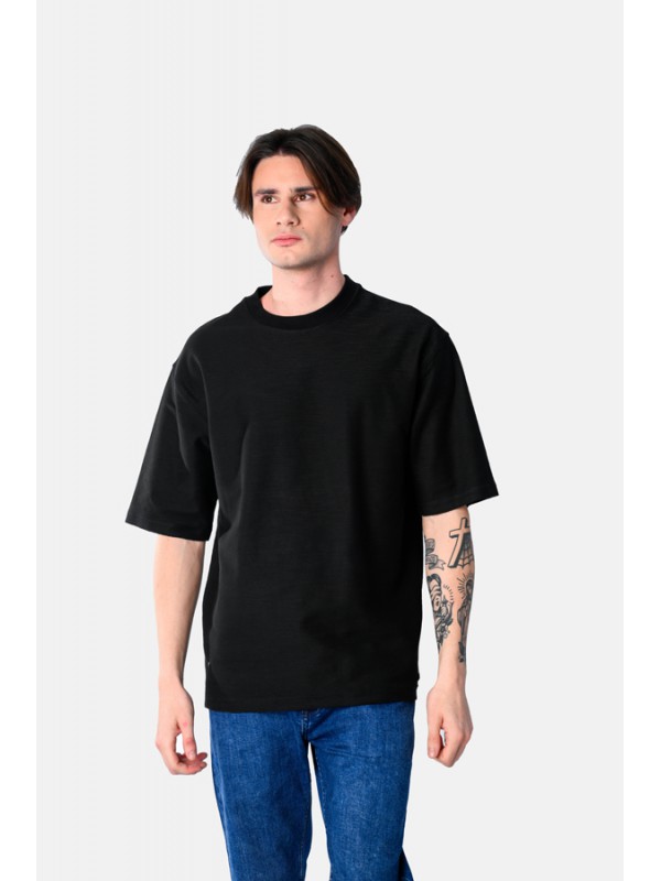 Life Style Butiken Ανδρική κοντομάνικη μπλούζα oversized LS12531071 Black