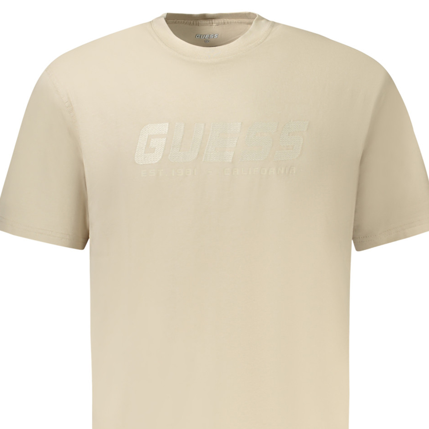 Guess Jeans Ανδρική κοντομάνικη μπλούζα Z5RI10I3Z14_BEG9D0 Μπεζ