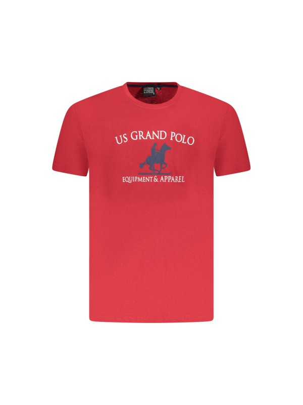 U.S Grand Polo equipment & apparel Ανδρική κοντομάνικη μπλούζα AU02645_RO8ROSSO Κόκκινο