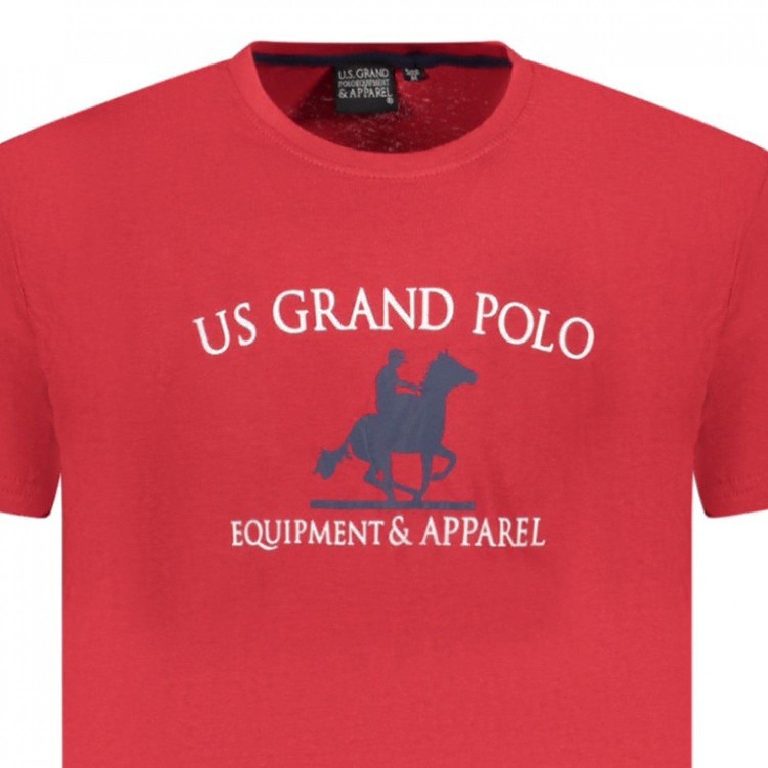 U.S Grand Polo equipment & apparel Ανδρική κοντομάνικη μπλούζα AU02645_RO8ROSSO Κόκκινο