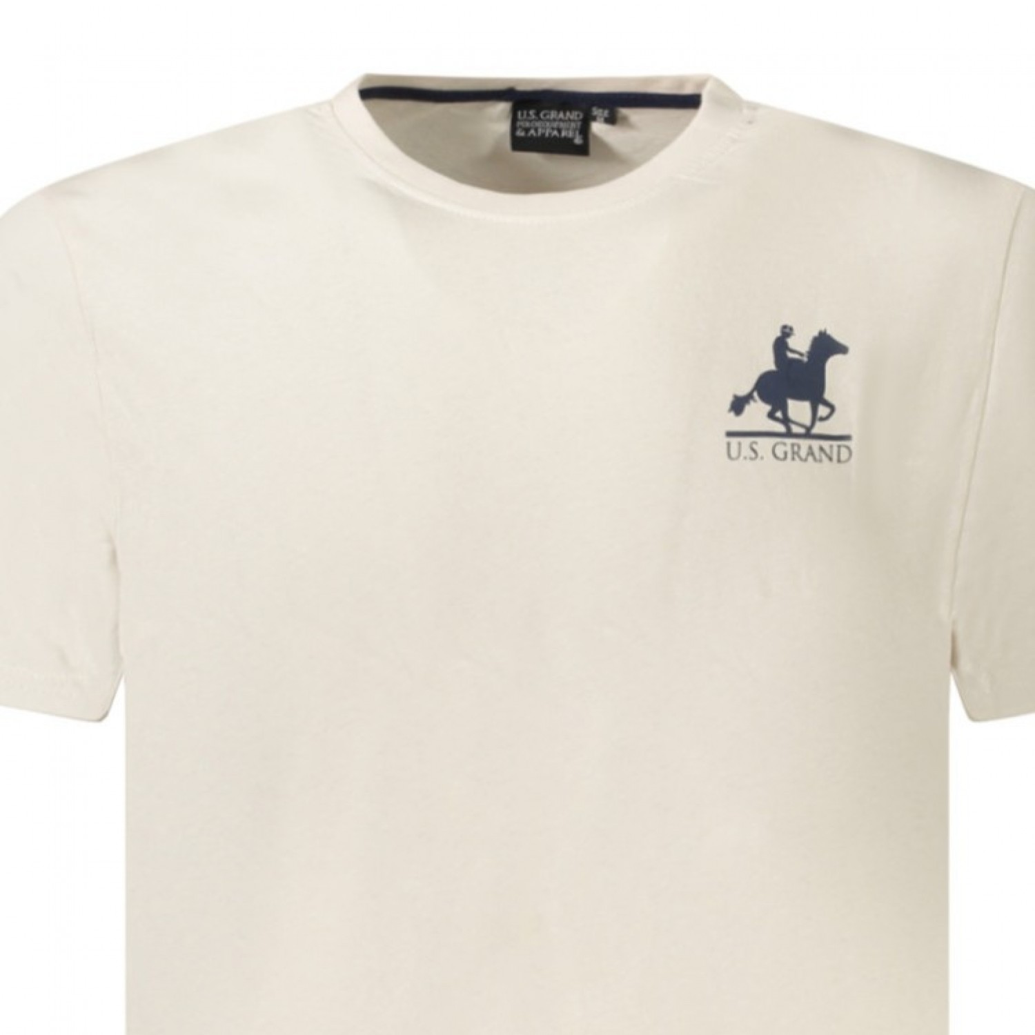U.S Grand Polo equipment & apparel Ανδρική κοντομάνικη μπλούζα AU02647_BE17SABBI Εκρού
