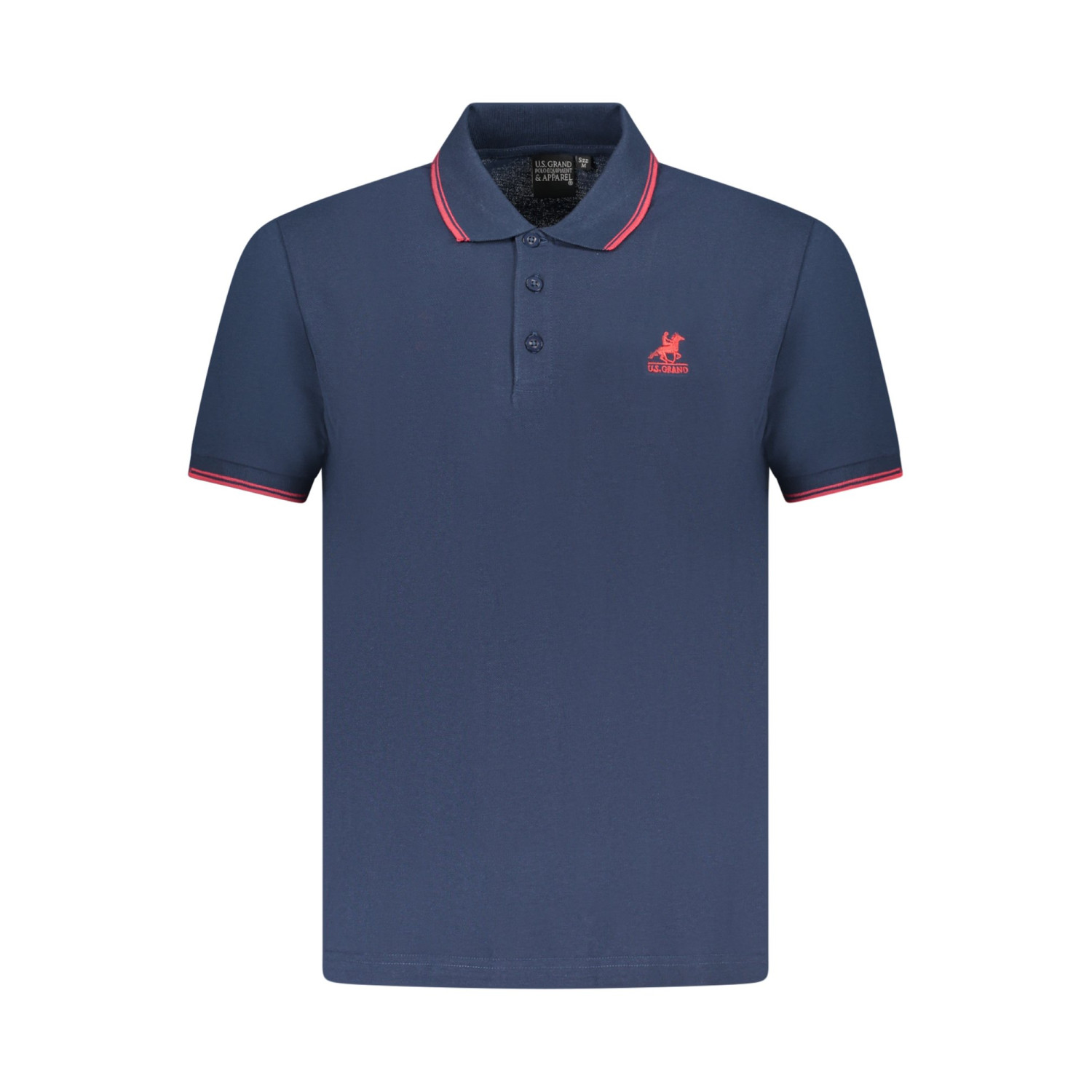 U.S Grand Polo equipment & apparel Ανδρική κοντομάνικη μπλούζα με γιακά AU02659_BL1NAVY