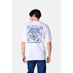 Life Style Butiken Ανδρική κοντομάνικη μπλούζα oversized LS12531074 Λευκό