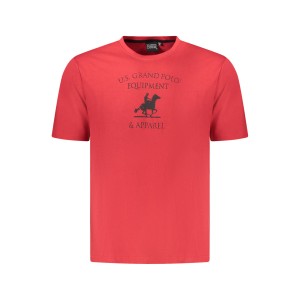 U.S Grand Polo equipment & apparel Ανδρική κοντομάνικη μπλούζα AU02649_RO8ROSSO Κόκκινο