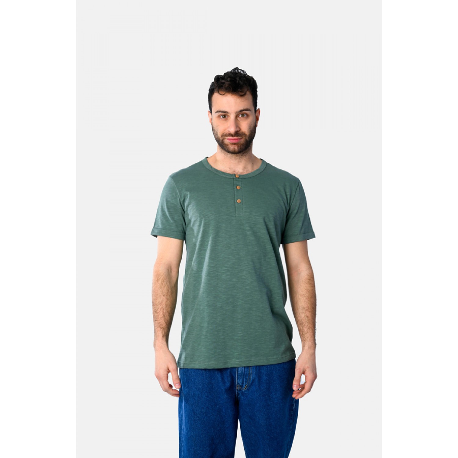 Life Style Butiken Ανδρική κοντομάνικη μπλούζα  LS12531028 Μέντα