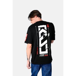 Life Style Butiken Ανδρική κοντομάνικη μπλούζα oversized LS12531075 Black