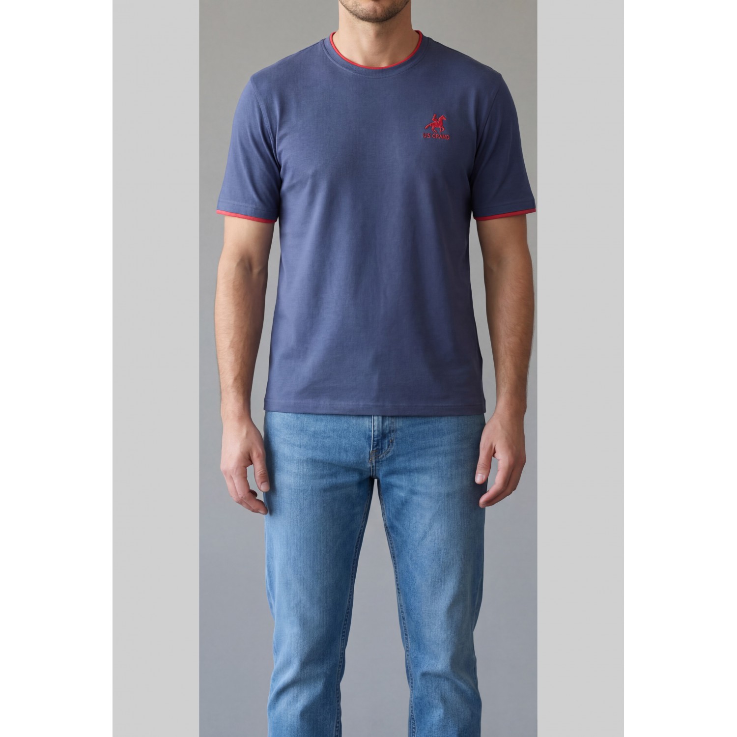 U.S Grand Polo equipment & apparel Ανδρική Κοντομάνικη Μπλούζα AU02644_BL1NAVY