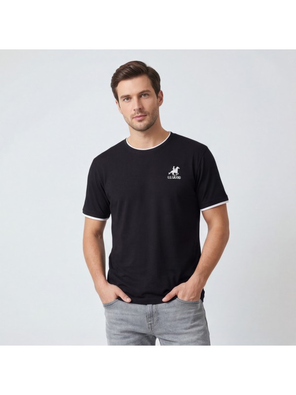 U.S Grand Polo equipment & apparel Ανδρική Κοντομάνικη Μπλούζα AU02644_NE23NERO