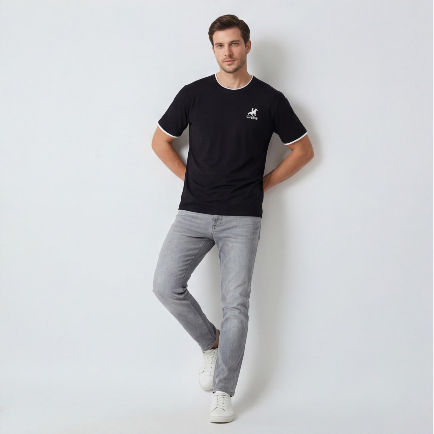 U.S Grand Polo equipment & apparel Ανδρική Κοντομάνικη Μπλούζα AU02644_NE23NERO