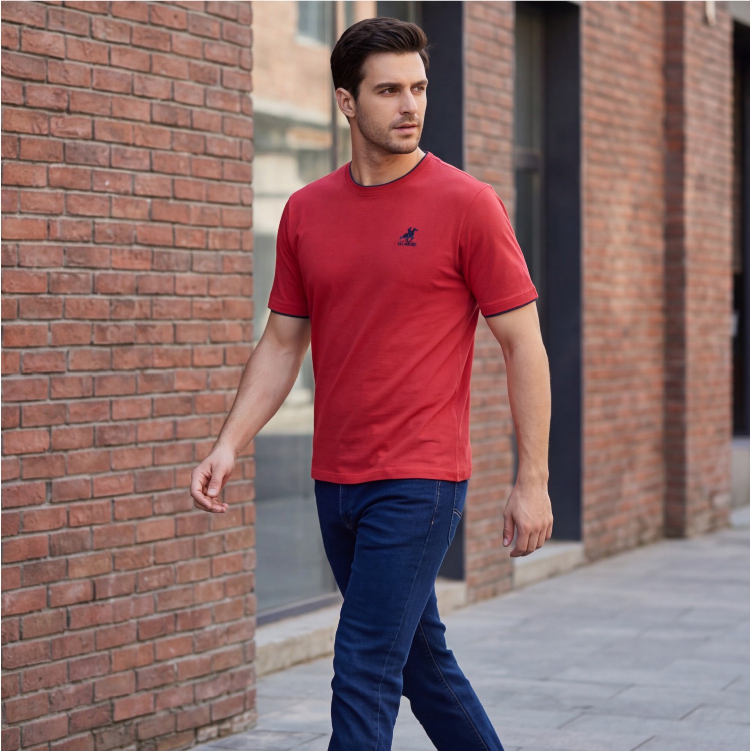 U.S Grand Polo equipment & apparel Ανδρική Κοντομάνικη Μπλούζα AU02644_RO8ROSSO