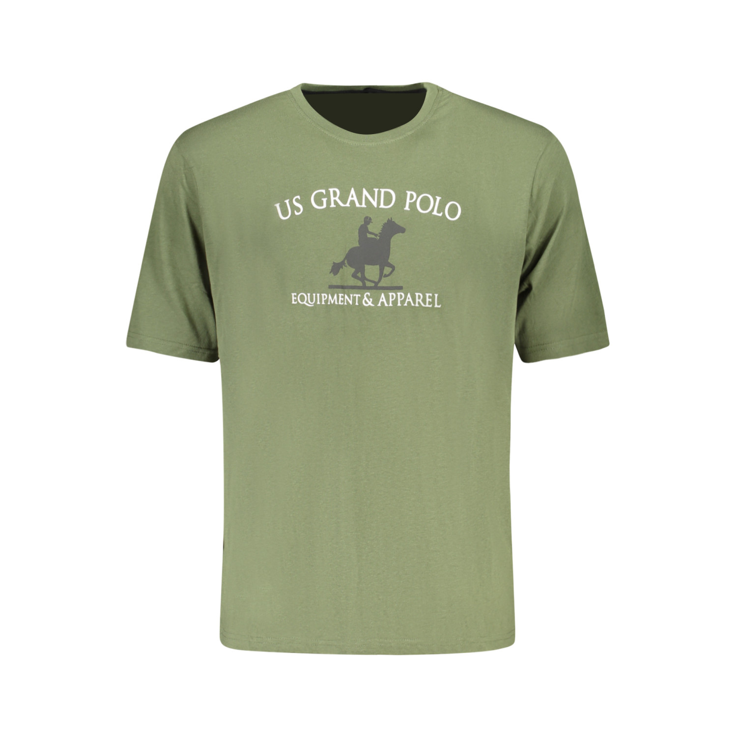 U.S Grand Polo equipment & apparel Ανδρική κοντομάνικη μπλούζα AU02645_VE16VERD Λαδί