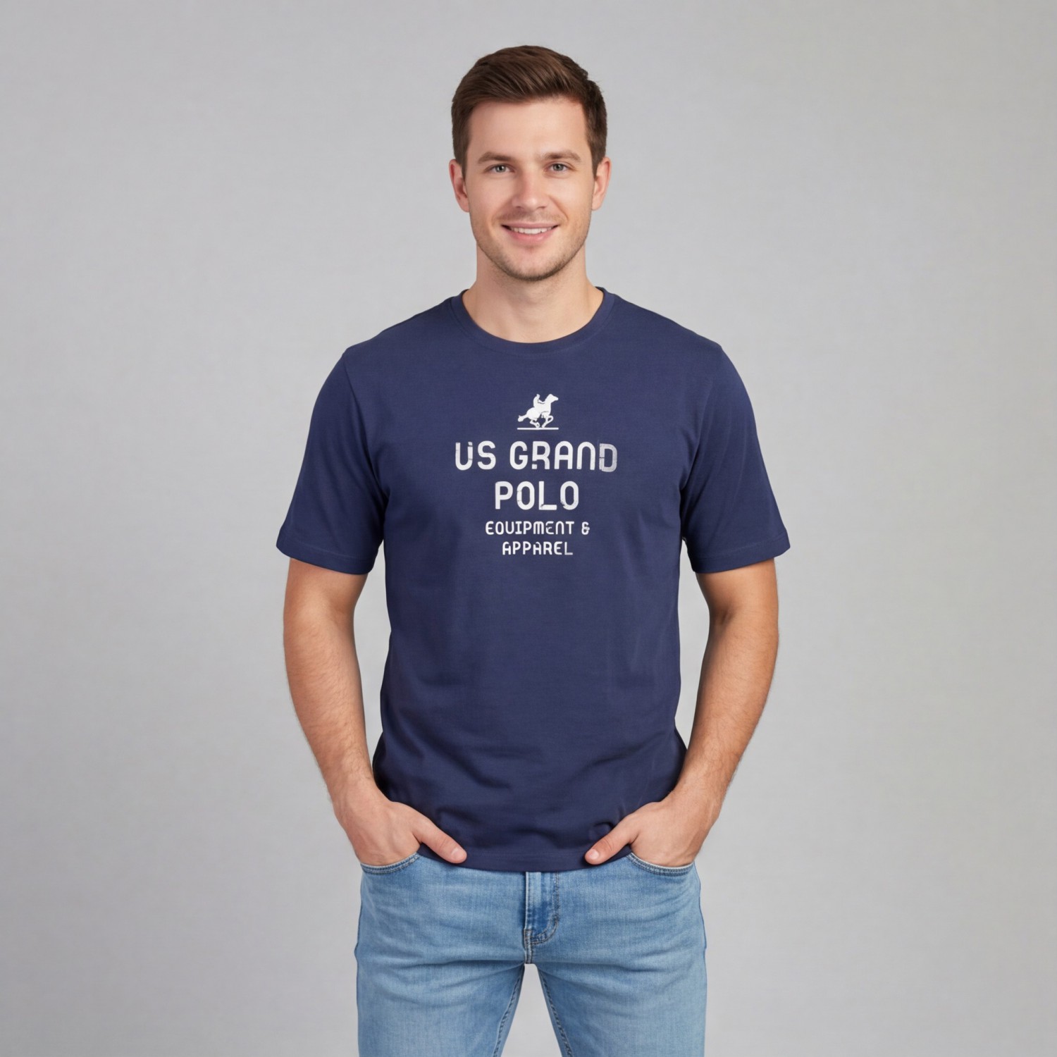 U.S Grand Polo equipment & apparel Ανδρική Κοντομάνικη Μπλούζα AU02648_BL1NAVY Navy