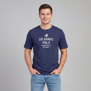 U.S Grand Polo equipment & apparel Ανδρική Κοντομάνικη Μπλούζα AU02648_BL1NAVY Navy