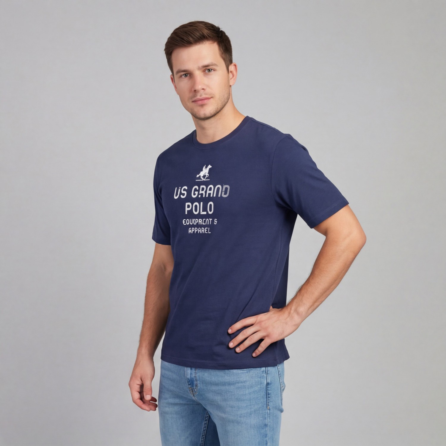U.S Grand Polo equipment & apparel Ανδρική Κοντομάνικη Μπλούζα AU02648_BL1NAVY Navy