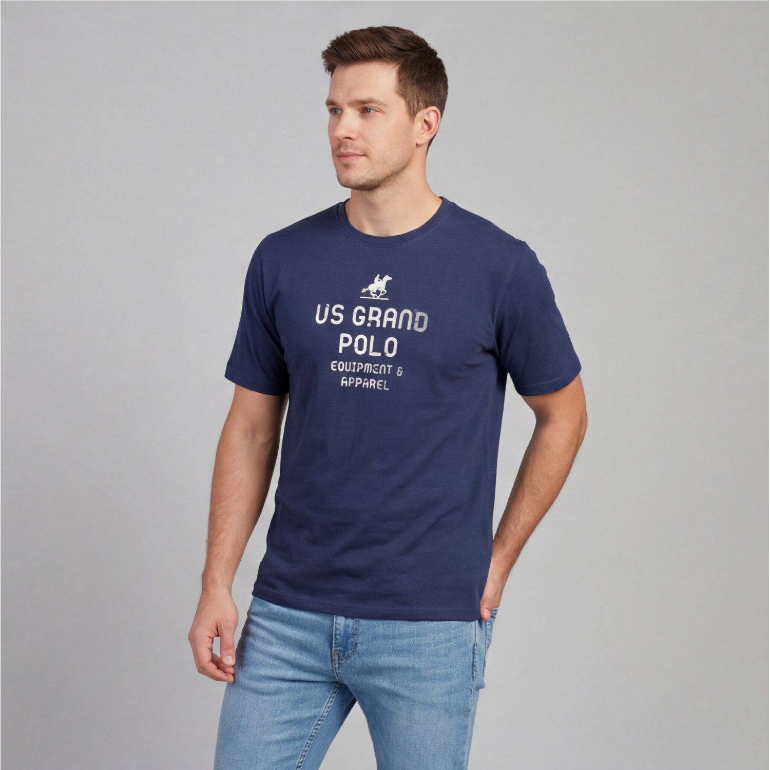 U.S Grand Polo equipment & apparel Ανδρική Κοντομάνικη Μπλούζα AU02648_BL1NAVY Navy