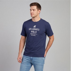 U.S Grand Polo equipment & apparel Ανδρική Κοντομάνικη Μπλούζα AU02648_BL1NAVY Navy