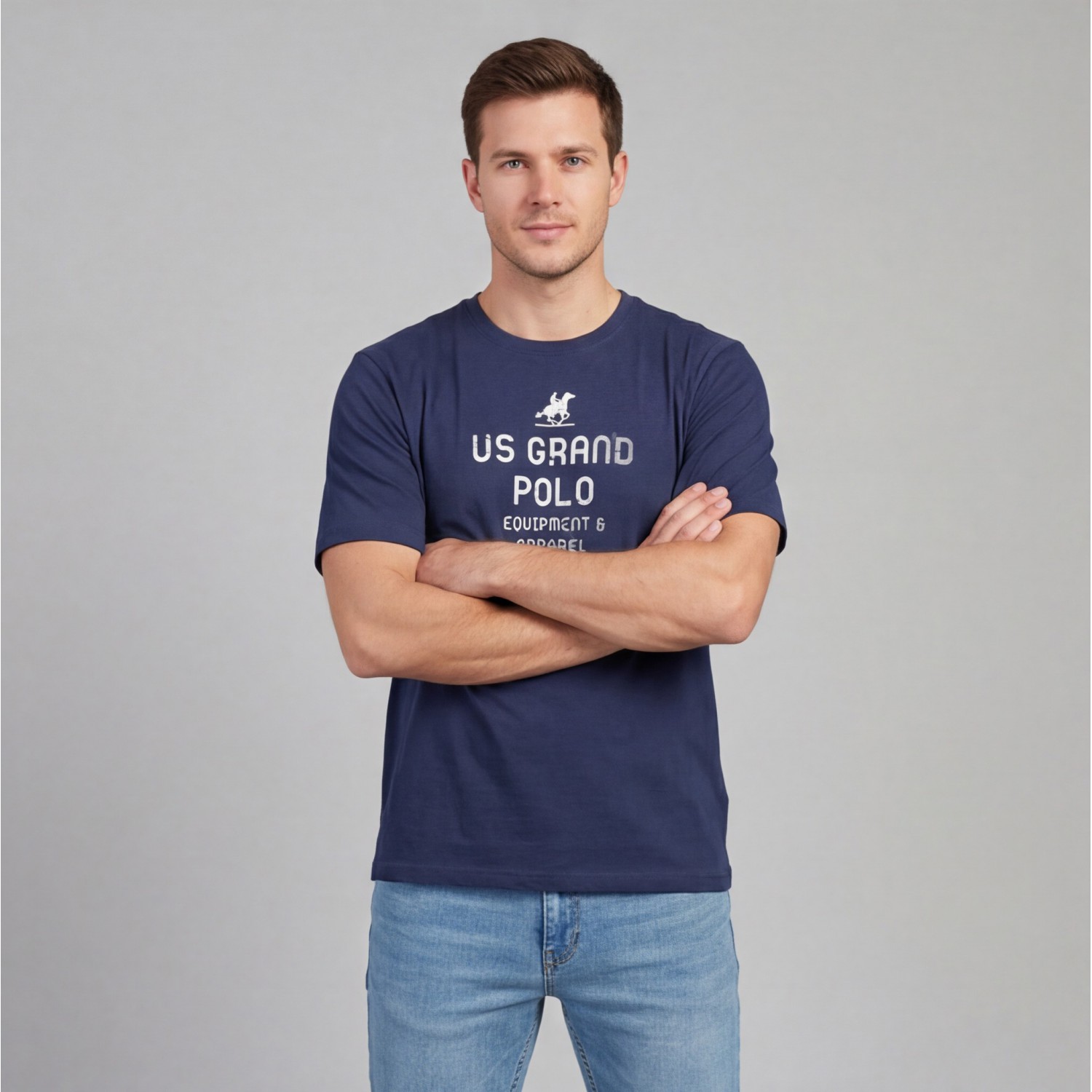 U.S Grand Polo equipment & apparel Ανδρική Κοντομάνικη Μπλούζα AU02648_BL1NAVY Navy