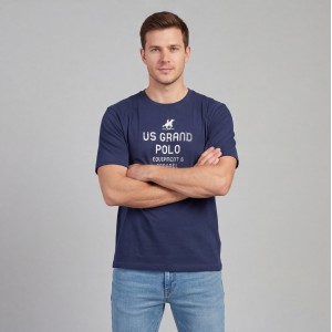 U.S Grand Polo equipment & apparel Ανδρική Κοντομάνικη Μπλούζα AU02648_BL1NAVY Navy
